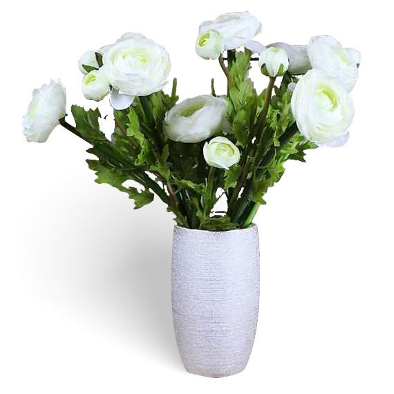 Pryskyřník bílá kytice 30cm - Dekorace a domácnost Dekorace Ostatní